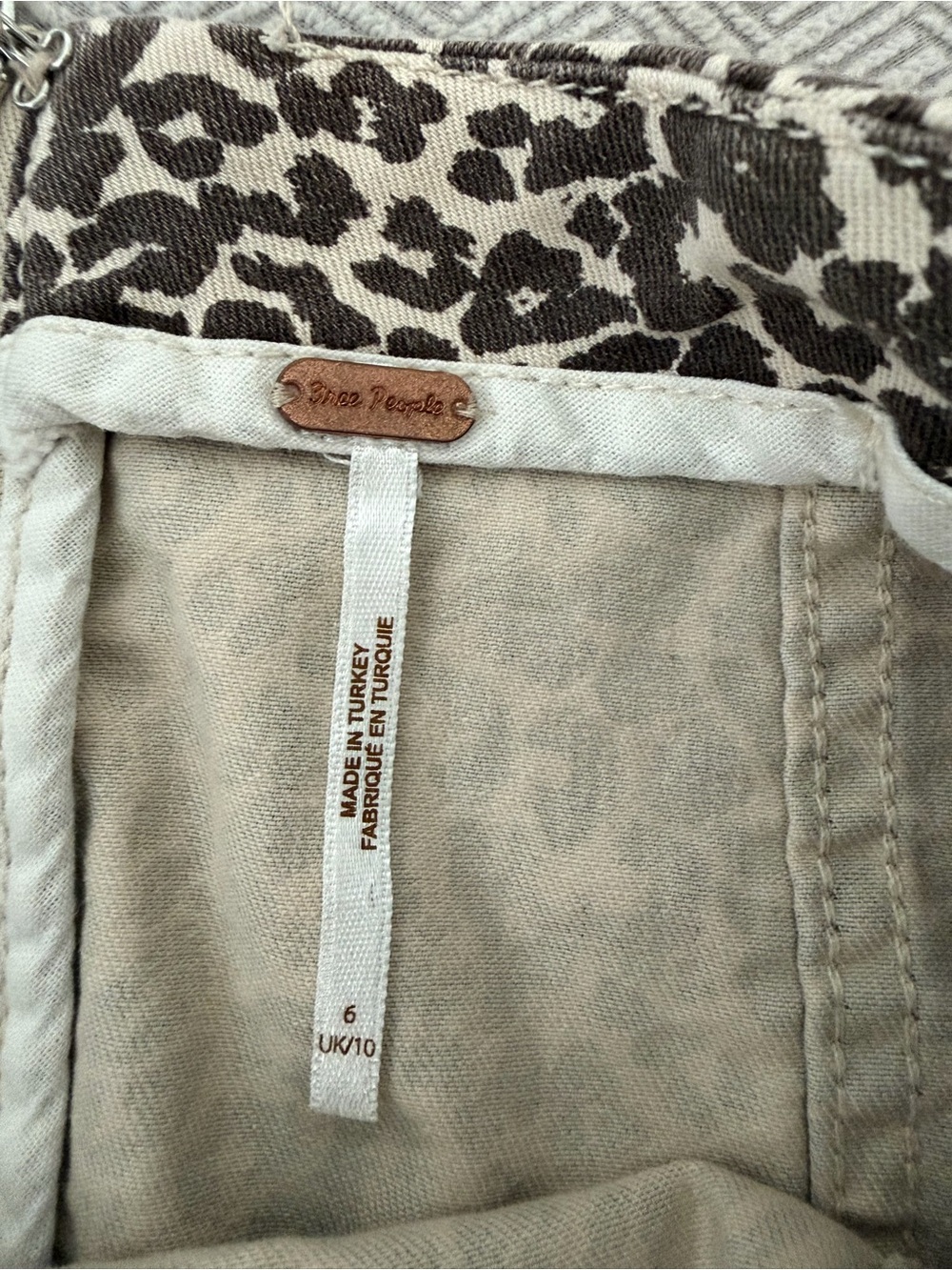 Free People Leopard-Pattern Mini Skirt in Black & Brown - Picture 5 of 5